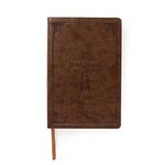 CSB Large Print Personal Size Reference Bible, Brown Celtic Cross LeatherTouch