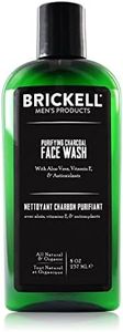 Brickell Men's Purifying Charcoal Face Wash for Men, Natural and Organic Daily Facial Cleanser, 8 Ounce, Scented