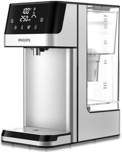 Philips Water Station Dispenser for Filtered Hot Water 6 Temperature Presets Touch Screen Reduces Chlorine Limescale Heavy Metals Microplastics and PFOA 2.2L Capacity