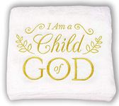 Baptism Gifts for Boys Girls Baby Christening Catholic LDS Christian Lutheran I Am A Child of God Embroidered Soft Large White Towel Confirmation Gift for Teenage Girl First Communion Decorations