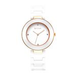 Titan Purple Ceramics White Dial Analog Ceramic Strap Watch for Women-95189KC01