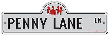 Penny Lane Street Sign | Indoor/Outdoor | Funny Home Décor for Garages, Living Rooms, Bedroom, Offices | SignMission Personalized Gift