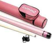 Cuppa Woman Pool Cue Stick 11.75mm/13mm Tips with Pink Case Billiard Accessories Set(Chalk/Tips/Glove/Towel/Joint Protector) (11.75mm)