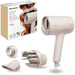 Panasonic nanoe™ Moisture+ and Mineral Hair Dryer with Concentrator Nozzle, Air-Boost Nozzle, Volume-Lift Nozzle, Built-in Quick Dry Nozzle, with Hair, Scalp and Skin Modes, Pink EH-NA0L