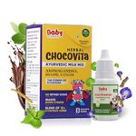 Babyorgano Ayurvedic Swarnaprashan Immunity Booster Drops & Chocovita Trial Pack - 15+ Herbs Chocolate Flavor Milk Drink Powder Combo for Kids (Pack 2)