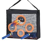 Surper Foam Blasters Portable Practice Target Bag Storage Carry Target Pouch for Nerf Guns N-Strike Elite/Mega/Rival Series(Black)