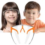 SISTER FREE N95 MASK Full Face Shield For Kids Above 6 Years | ORANGE Anti-fog, Washable, fits Perfectly | POLYCARBONATE HD VISION Shield By Weekend Inc.