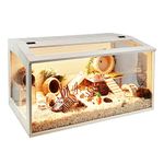 Prolee Hamster Cage Wooden 24 Inch Mice and Rat Habitat Openable Top with Acrylic Sheets Solid Built