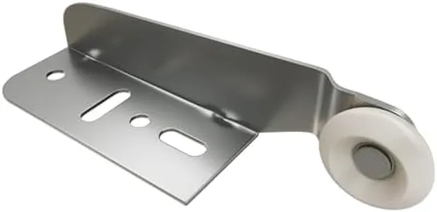 Brixwell Cabinet Drawer Roller Guide with 3-1/32" Length, 3/4" Wheel Diameter, 13/16" Height, 1-3/4" Base Length and Steel Built in Gray Finish for Cabinet Roller Track, Drawer Slide Roller