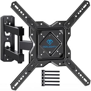 PERLESMITH TV Wall Bracket for 26-60 inch TVs, Swivel Tilt Extend Wall Mount for Flat & Curved TV up to 35kg, Max.VESA 400x400mm