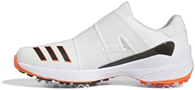 adidas Men's Zg23 Boa Golf Shoe, FTWR White/Core Black/Semi Solar Red, 10.5 Wide
