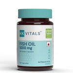 HealthKart HK Vitals Fish Oil (30 Capsules) | For Men And Women (1000mg Omega 3 with 180mg EPA & 120mg DHA) | For Brain, Heart, Eyes, & Joints Health