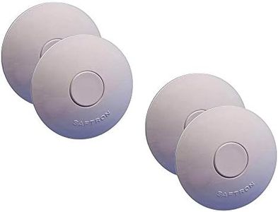 SAFTRON ASC-W Weatherproof Durable Compact Swimming Pool Ladder and Polymer Railing Anchor Socket Cover Shields, White (4 Pack)