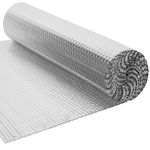 BLOSTM Foil Insulation Roll 5m x 60cm - Radiator Reflector Panels for Floor, Ceiling, Roof, Wall Insulation - 3-in-1 Reflective Foil Insulation Roll - Heat & Vapour Barrier Saves Energy