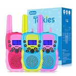 Selieve Walkie Toys for Kids 3 Pack, Toys for 3-12 Year Old Boys or Girls, 3 KM Range Indoor Outdoor Activity Stem Toys, Birthday for 5-8 Year Old Boys Girls