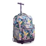 J World New York Sunrise Rolling Backpack Secret Garden One Size