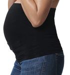 Bando Belly Band for Pregnancy, Maternity Pants and Jeans Extender for All Trimesters and Including Post Pregnancy - black - Medium/Large