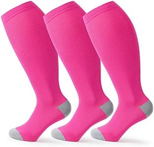 Wide Calf Compression Socks for Women & Men Extra Large Size Support Socks for Nurses Running Pregnant Travel, 15-20 mmHg