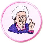 Fuck You Fucking Funny Middle Finger Sign Patch Iron on Embroidery Applique Clothes for T Shirt Jacket Vest Bag Craft Costume Logo Badge Sign Emblem Symbol Gift