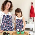 AAZEEM Poly Cotton Matching Aprons with Pockets for Kids and Adults|For Home & Outdoors Cooking Men & Women |Pack of 2|