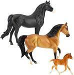 Breyer Horses Freedom Series Spanish Mustang Family | 3 Horse Set | Horse Toy | 9.75" x 7" | 1:12 Scale | Horse Toy | Model #5490