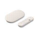 Chromecast with Google TV (4K)- Streaming Stick Entertainment with Voice Search - Watch Movies, Shows, and Live TV in 4K HDR - Snow