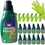 12 Pack Box Herbicide Concentrate Lawn Weed Control 1L | 12X1L, Comes with 3 Pairs of Nitrile Gloves