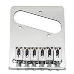 Musiclily Guitar Telecaster Bridge Assembly with 6 Saddles for Tele Style,Chrome