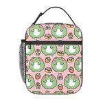 cromcu Insulated Lunch Box for Girls Boys Women Kids Frog Lunch Box for Work,Picnic,School,Travel,Hiking, Beach or Fishing Polyester Frog Lunch Bag Cute Frog