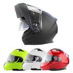 3GO Motorbike Helmet - Modular Flip Up Motorbike Helmet Pinlock Dual Visor & Full Face Motorcycle Helmet With ECE Approved Motorbike Helmets For Men & Women Racing Scooter, Street, Moto, Crash Helmet