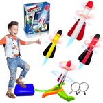 TODARRUN Foam Rocket Launcher For Kids Age 3 4 5 6 7 8+, Fun Catapult Rocket Toys Boys Toys Age 3-12 Girls Gift Rocket Kids Outdoor Toys