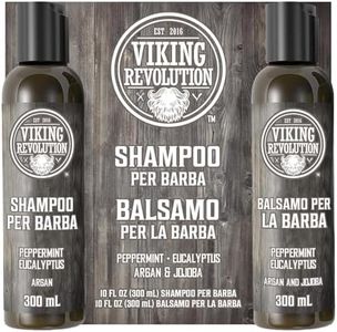 Viking Revolution Set Shampoo Barba e Balsamo - Ammorbidisce e Rinforza - Profumo Menta Piperita/Eucalipto - 2x300 ml
