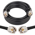 MOOKEERF PL259 UHF Cable 35ft, CB Coax Cable RG58 CB Cable UHF Male to Male for CB Radio, Ham Radio, Amateur Radio, Antenna Analyzer, SWR Meter