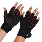 ArrowMax Gym Gloves for Men & Women with Wrist Support Accessories,Gloves for Weightlifting, Gym Workout, Training and Exercise,Cycling Gloves, Bike Sports Gloves-Spider (RED)