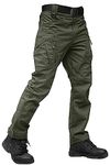 TACVASEN Military Cargo Pants for Men Lightweight Military Pants Men Mountain Pants Men Outdoor Pants Men Hunting Pants Men Work Pants for Men Green