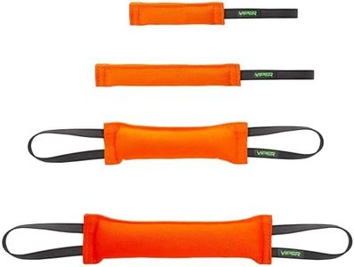 Viper Heavy Duty French Linen Dog Bite Tug Toy - K9 Trainer, Tough and Durable for Dogs Shutzhund IPO K-9 - Orange - 16in L x 2.5in W