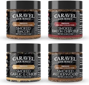 Caravel Gourmet Smoked Sea Salt Mega Sampler, 4 Varieties, 4 oz 4-Pack