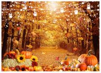 WOLADA 7x5FT Fall Photo Backdrop Thanksgiving Backdrops for Photography Autumn Backdrop Fall Forest Backdrop Thanksgiving Home Decoration Backdrop Fall Themed Photo Booth Backdrop 12591