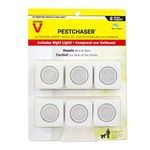 Victor PestChaser Rodent Repeller with Nightlight – 6 Pack of High Frequency Mouse and Rat Repellent Plug-Ins, Plug-In Rodent Deterrent Device for Indoor Pest Control and Home Defense, CM756K