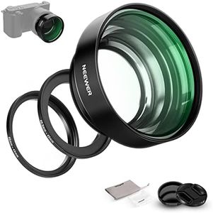 NEEWER 22mm Macro Lens with Adapter Ring for Close Up Photography, Compatible with Sony a5100 a6000 a6100 a6300 a6500 a6600 ZV-E10 Canon R7 R50 M200 M50 M5 M6 KISS X10 and ø49/46/40.5mm Lens, LS-27