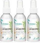 Mambino Organics Anti-Bug Spray, DEET-Free, Organic Mosquito Repellent with Essential Oils, Reef Safe, Face-Safe Protection for Babies, Kids, and Adults, Travel Bug Spray, 4oz, 3-Pack