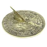 Castelion® Large Solid Brass Sundial Grow Old Along With Me The Best Is Yet To Be 27cm/11