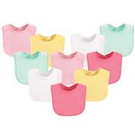 Luvable Friends 10-Piece Baby Bibs, (Colors May Vary)