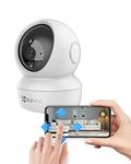 EZVIZ Security Indoor Camera Pan/Tilt 1080P, Smart IR Night Vision, Motion Detection, Auto Tracking, Baby/Pet Monitor, 2-Way Talk, Works with Alexa and Google(H6c 2MP)