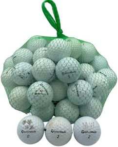 Golf Ball Planet 50 Pack Used Golf Balls for Taylormade (3A / Good, White)