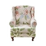 CRFATOP Wing Chair Slipcovers 2 Pieces Stretch Wingback Chair Covers Sofa Slipcover Floral Wingback Armchair Slipcovers Furniture Protector Couch Soft with Elastic Bottom for Wingback Chairs,39