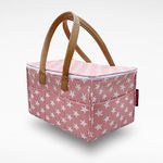 HIPPO Cute Diaper Caddy Bag With Lid Protection For Smart Mothers Baby Diaper Caddy Organizers Baby Wipes Felt Storage, Nursery, Foldable And Portable (Pink-Star, Large), Baby Products