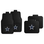 Fanmats Dallas Cowboys Set of 4 Car Mats for Cars, SUV, Pickups - All Weather Technology Protection, Deep Reservoir Design, Universal Fit - 3D NFL Team Logo - 29” x 17” Front - 14” x 17” Rear Mat
