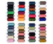 Homeistic Applience 800 Meter Sewing Threads Basic Color Strong Cotton Polyester Threads For Sewing Dhaga Fast Premium Shade Spools for Machine and Hand Stitching, Tailoring (48 Light + Dark Color Combo)