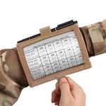 VOTAGOO Tactical Armband Sleeve Storage Kit QB Wrist Map Holder Arm Pouch DOPE Card Holder for Shooting Rescue Surveillance and Field Measurements (Coyote Brown)